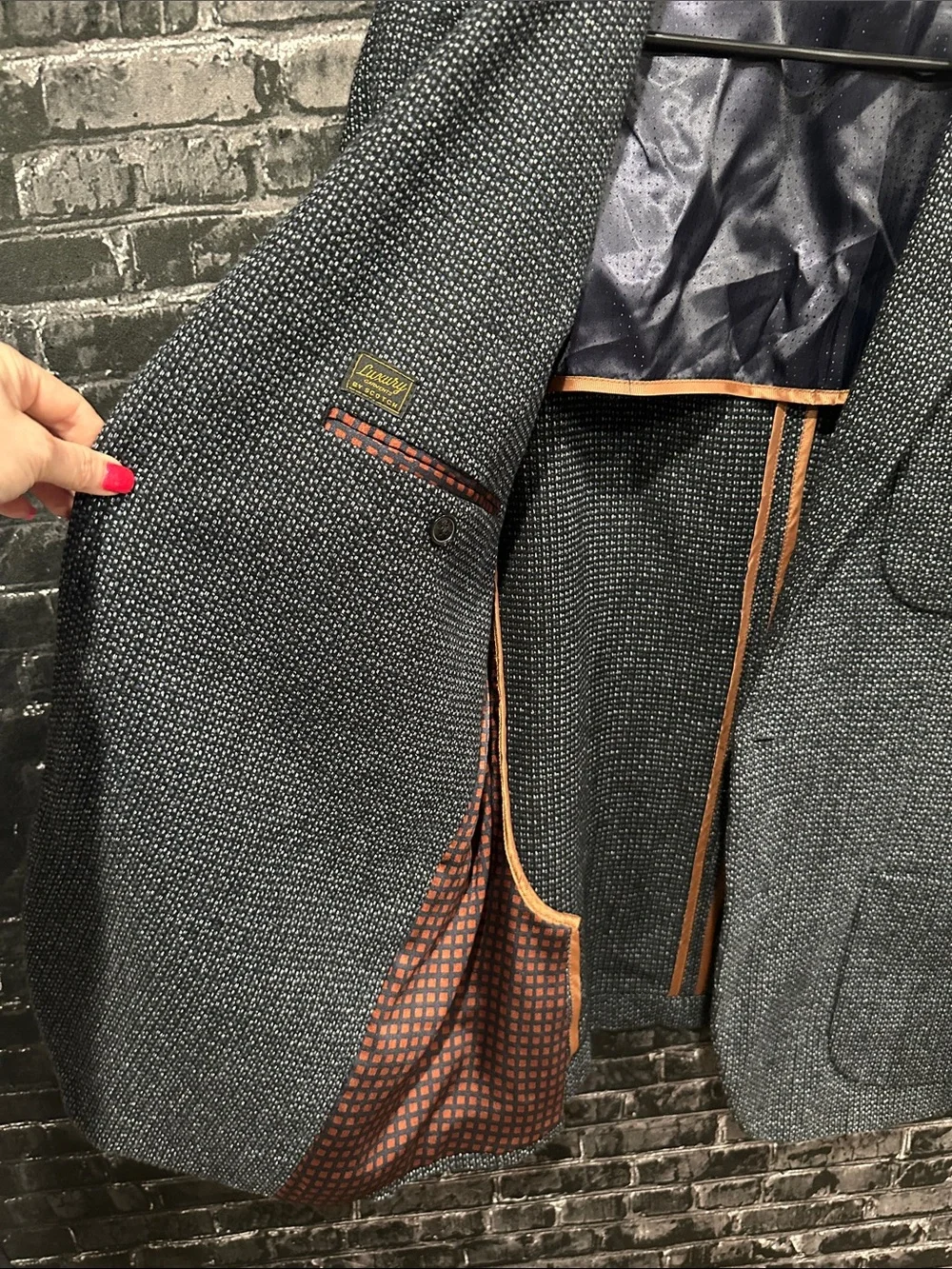Scotch & Soda Navy Textured Sport Coat